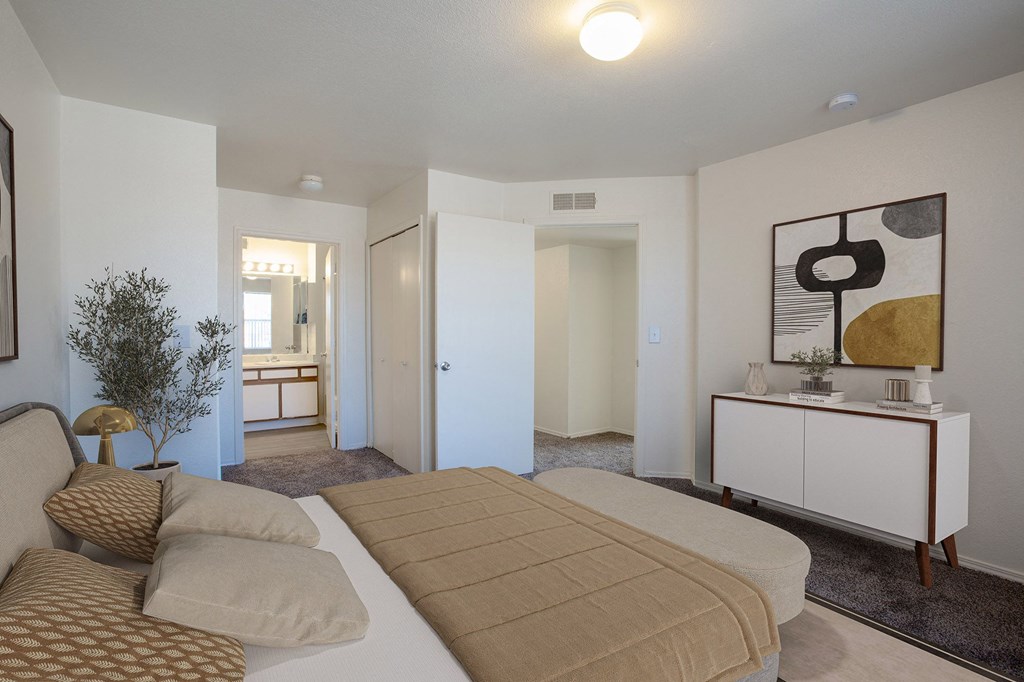 Master Bedroom 4 Bedroom Floorplan at Aspen Ridge Apartments in Albuquerque New Mexico